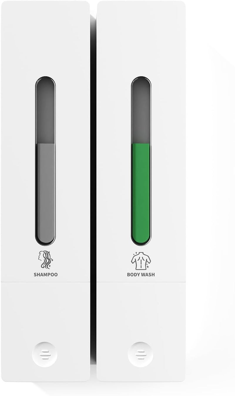 Aeakey Shampoo and Conditioner Dispenser 2-Chamber Wall-Mounted Shower Soap Dispenser, No-Drill Installation, 800ML Capacity, Ideal for Bathrooms and Hotels - Image 1